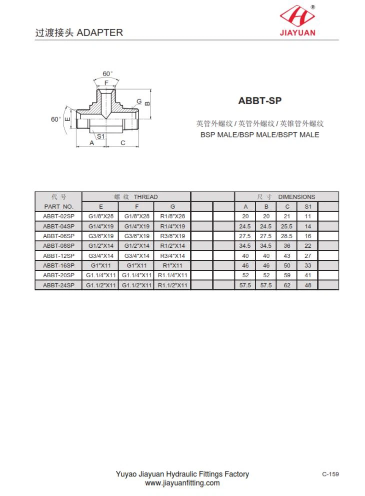 CSP Cone Male BSP Run Tee