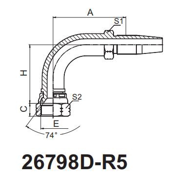 اتصالات شیلنگ 90 JIC